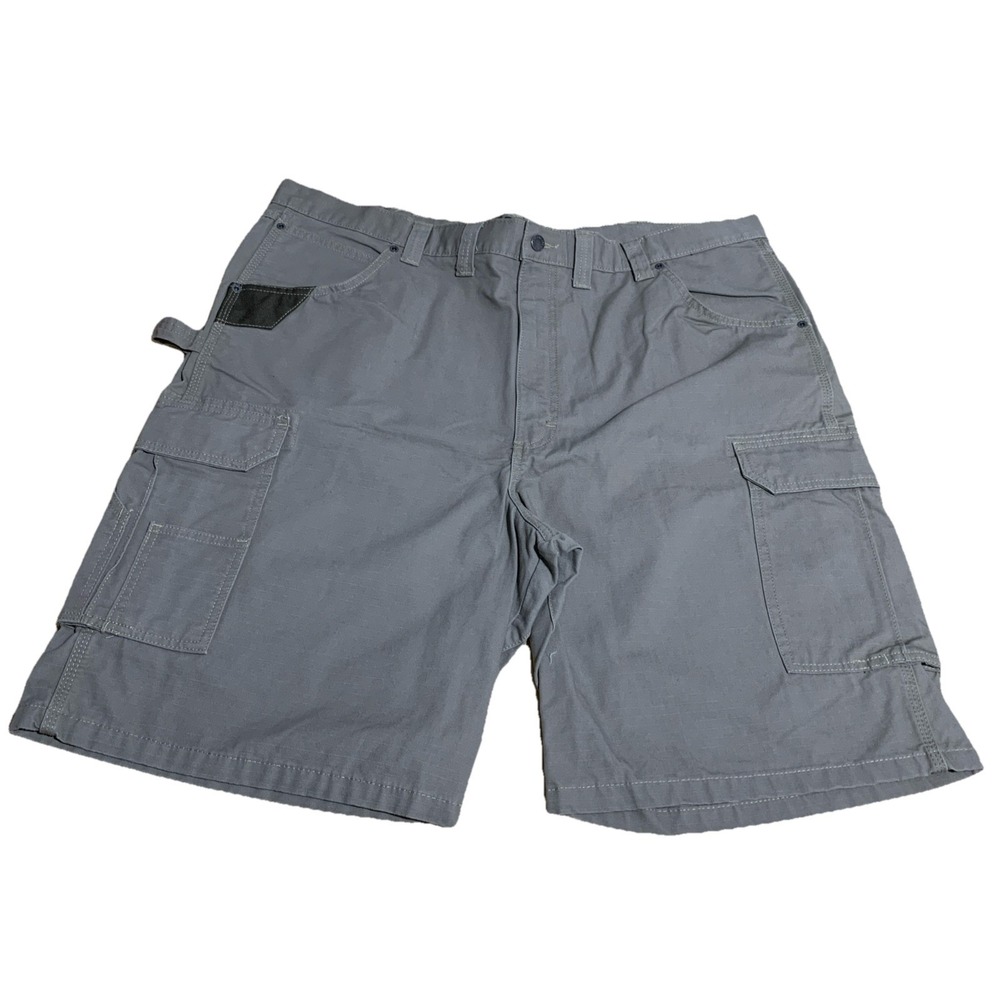 Wrangler Workwear Cargo Shorts Gray Khaki Ripstop Men's Carpenter Shorts 44